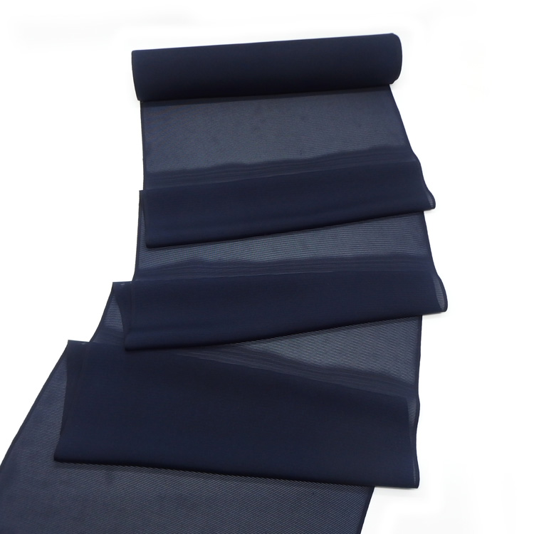 駒絽白着尺（五泉）×千成堂着物店 「三本絽の色無地」濃紺 ＜お仕立て代込＞の画像