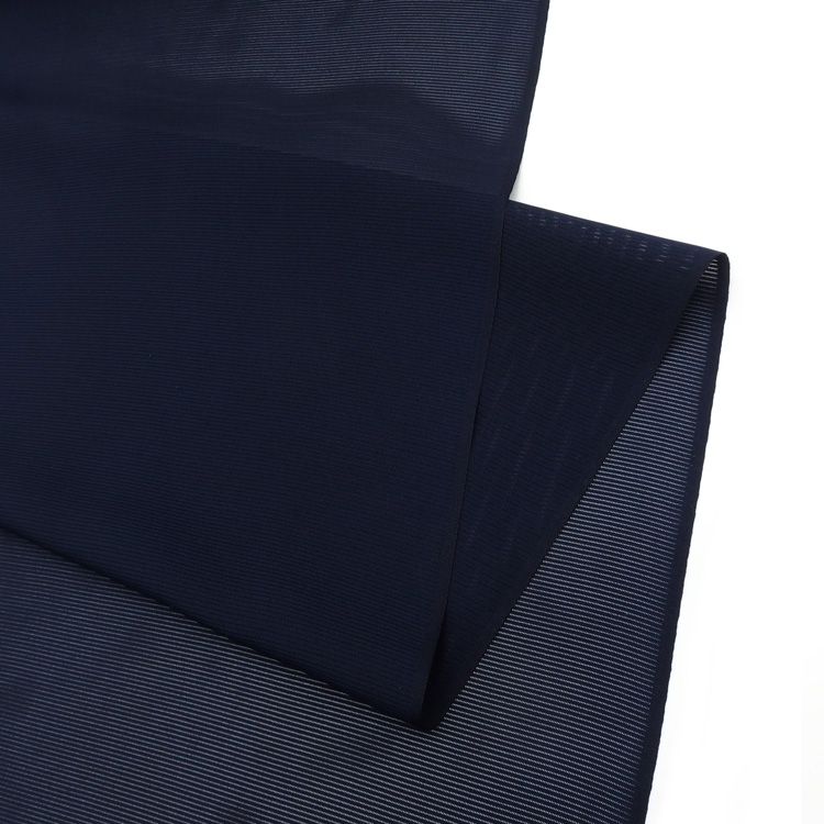 駒絽白着尺（五泉）×千成堂着物店 「三本絽の色無地」濃紺 ＜お仕立て代込＞の画像