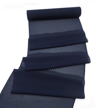 駒絽白着尺（五泉）×千成堂着物店 「三本絽の色無地」濃紺 ＜お仕立て代込＞の画像