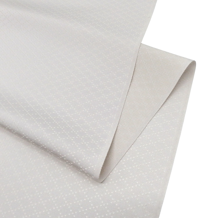 京都丹後の機屋×千成堂着物店 「野蚕白着尺 菱」 白梅鼠（色無地） ＜お仕立て代込＞の画像