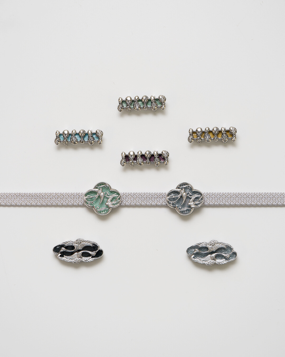 なつ緋 帯留め 「六瓢箪 七宝帯留め」水色の画像