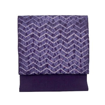 みちのく白鷹の里工房 「漢方染（紫紺染）」千成堂別注 九寸名古屋帯 染め帯 紫＜お仕立て代込＞の画像