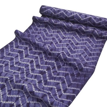 みちのく白鷹の里工房 「漢方染（紫紺染絞り）」千成堂別注 九寸名古屋帯 染め帯 紫＜お仕立て代込＞の画像