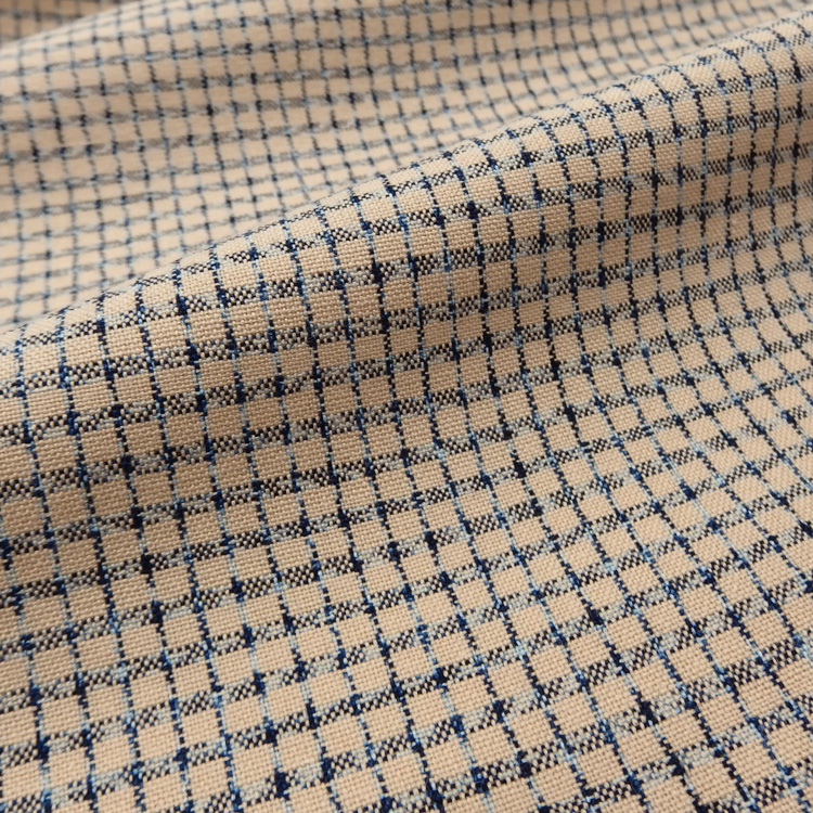 久留米絣「文人絣」着尺 白茶（ベージュ系）＜お仕立て代込＞の画像