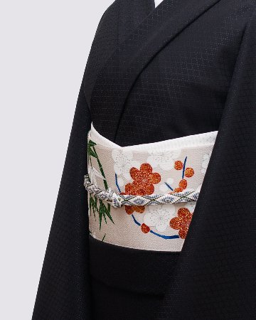 渡敬 帯揚げ 行儀角通し ドット 白鼠＜即日発送可＞の画像