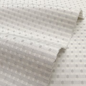 渡敬 帯揚げ 行儀角通し ドット 白鼠＜即日発送可＞の画像