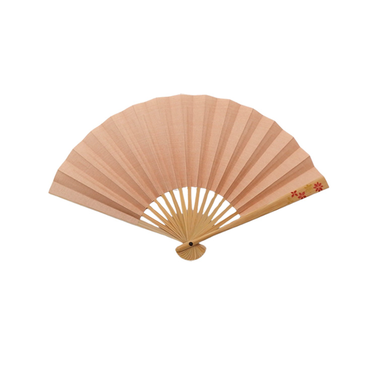 橋爪玲子 漆絵の扇子 「花・朱」白竹の画像