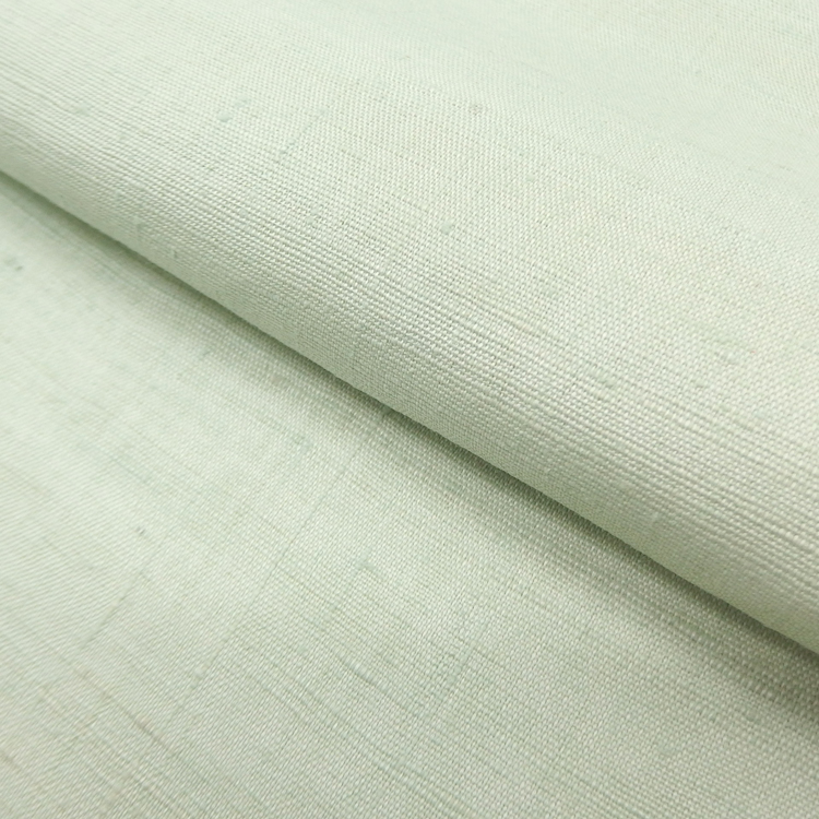 高山和子「空と、海と、」第99回国展出品作品 九寸名古屋帯 白緑色＜お仕立て代込＞の画像