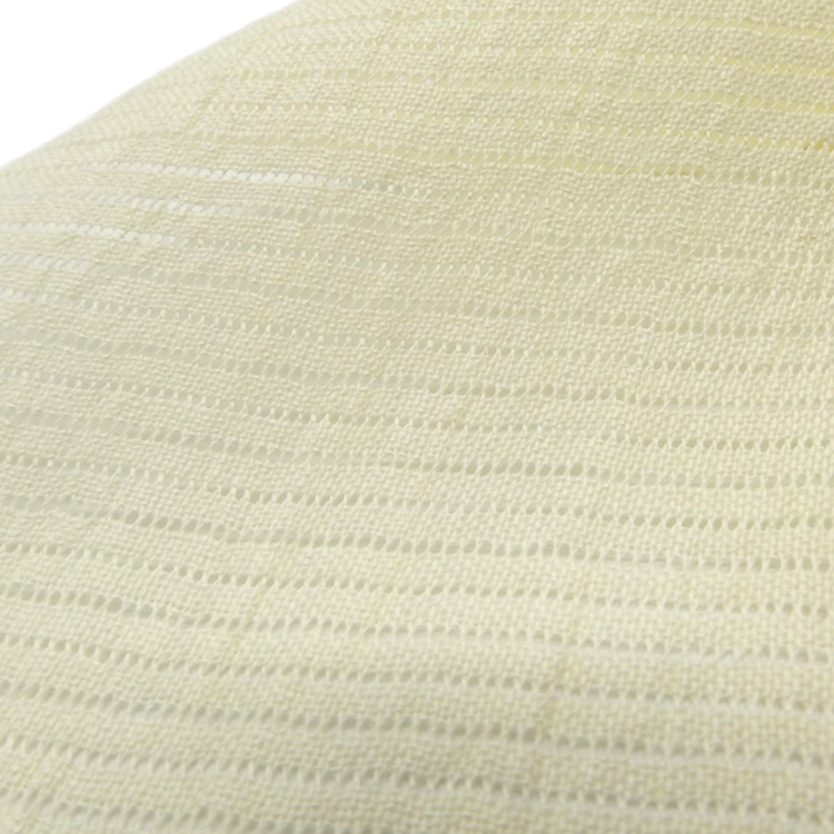 衿秀 麻絽 夏帯揚げ 淡黄 無地 ＜即日発送可＞の画像