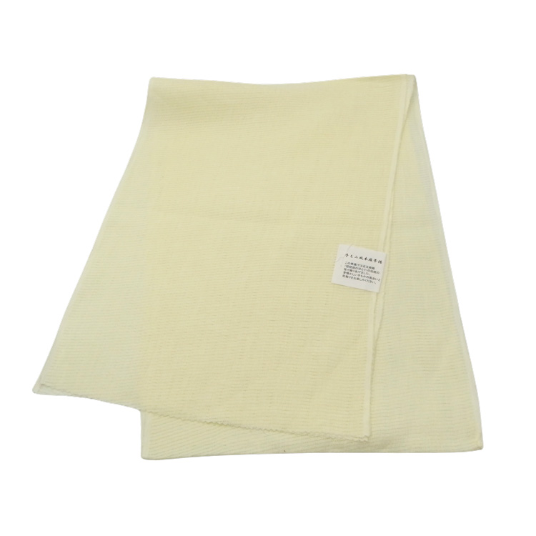 衿秀 麻絽 夏帯揚げ 淡黄 無地 ＜即日発送可＞の画像