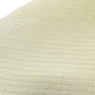 衿秀 麻絽 夏帯揚げ 淡黄 無地 ＜即日発送可＞の画像