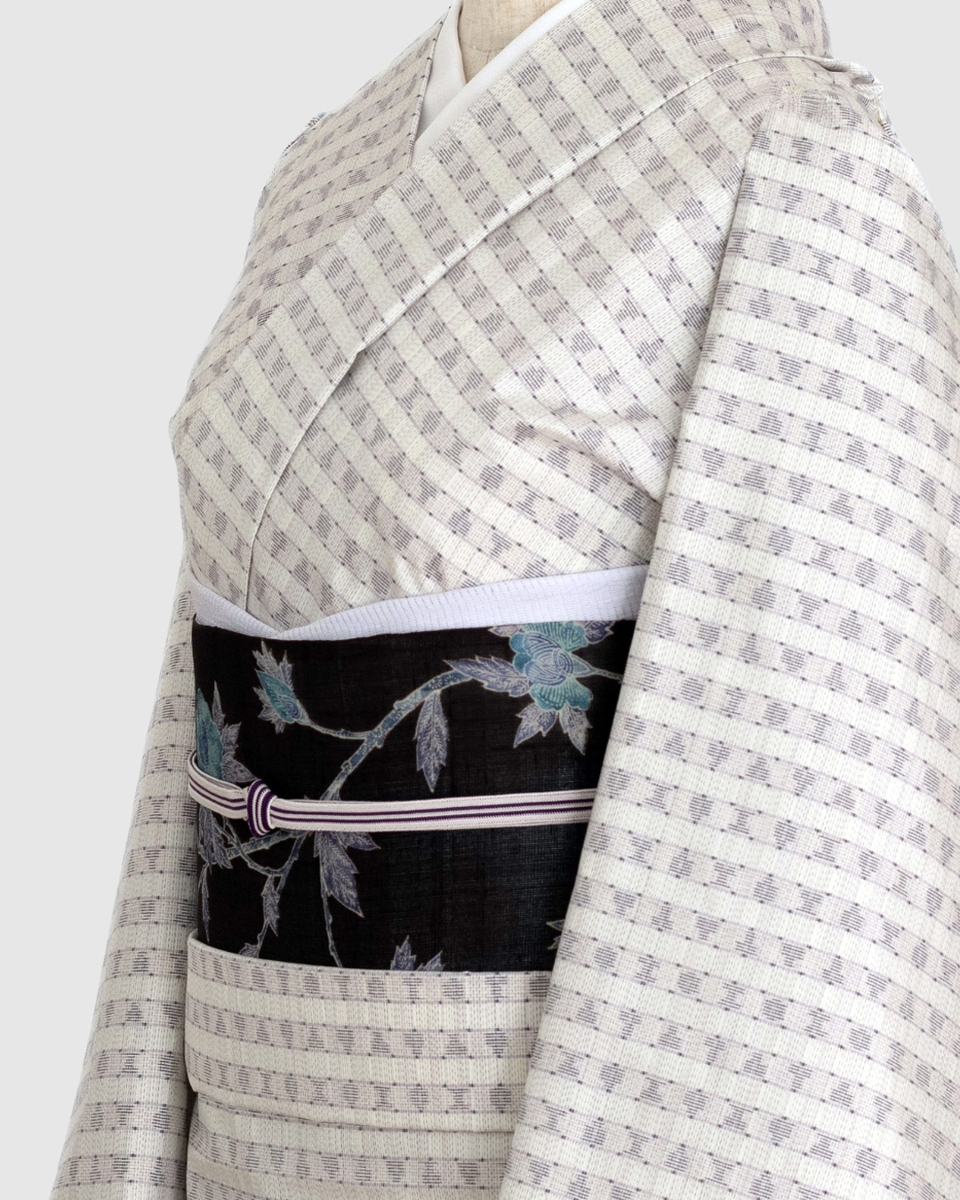 衿秀 麻絽 夏帯揚げ 白菫色 無地 ＜即日発送可＞の画像