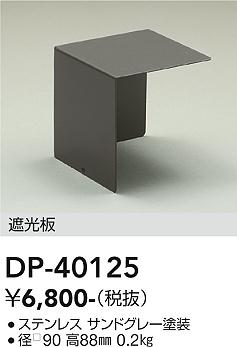 安心のメーカー保証【インボイス対応店】【送料無料】DP-40125 ダイコー 屋外灯 その他屋外灯 遮光板 の画像