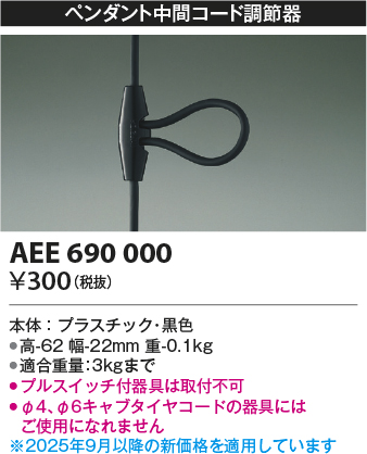 安心のメーカー保証【インボイス対応店】【送料無料】AEE690000 コイズミ オプション  Ｔ区分の画像