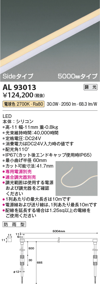 安心のメーカー保証【インボイス対応店】【送料無料】AL93013 （適合調光器別売） コイズミ 屋外灯 ベースライト LED  Ｔ区分の画像