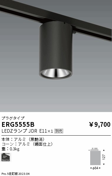 安心のメーカー保証【インボイス対応店】【送料無料】ERG5555B 遠藤照明 シーリングライト 配線ダクト用 LED ランプ別売 Ｎ区分 Ｎ発送の画像