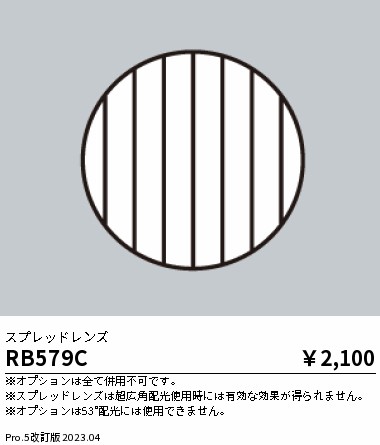安心のメーカー保証【インボイス対応店】【送料無料】RB579C 遠藤照明 ダウンライト オプション  Ｎ区分 Ｎ発送の画像