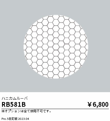 安心のメーカー保証【インボイス対応店】【送料無料】RB581B 遠藤照明 ダウンライト オプション  Ｎ区分 Ｎ発送の画像
