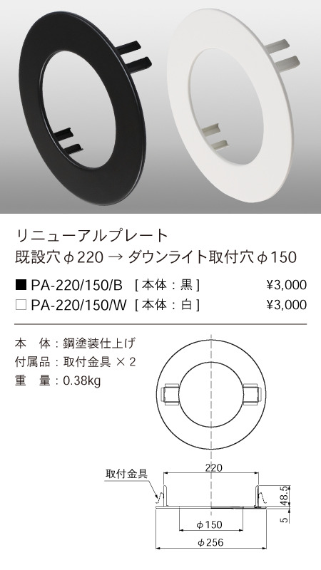 安心のメーカー保証【インボイス対応店】【送料無料】PA-200-150-B テスライティング オプション リニューアルプレート　黒 の画像