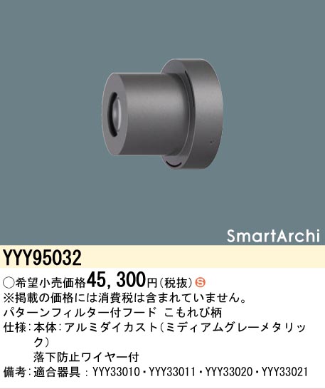 安心のメーカー保証【インボイス対応店】【送料無料】YYY95032 パナソニック オプション フード パターンフィルター付　こもれび柄  Ｈ区分の画像