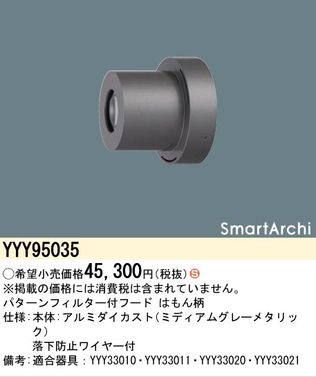 安心のメーカー保証【インボイス対応店】【送料無料】YYY95035 パナソニック オプション フード パターンフィルター付　はもん柄  Ｈ区分の画像