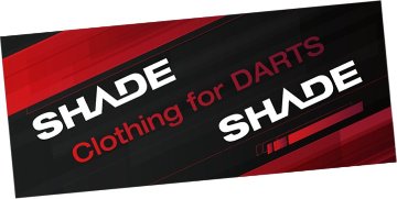 SHADEフェイスタオル　ブラック＆レッドの画像