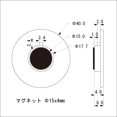 丸型マグネット30Φ　10個セットの画像