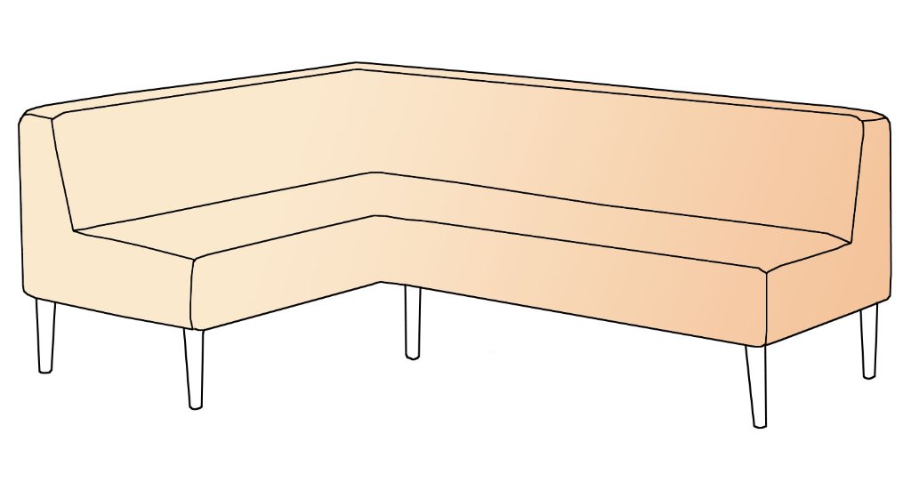 別注ソファーカバー　オーダー　Ｌ字型 肘無し　座って左側ロングタイプの画像
