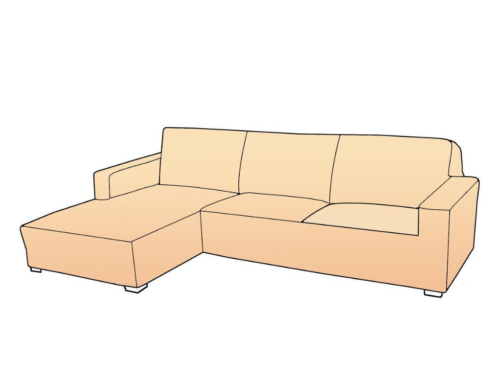 別注 オーダーメイド　ソファーカバー L字型 座って右側カウチ の画像