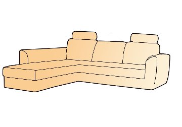 別注 ソファーカバー オーダーメイド Ｌ字型 ヘッドレスト付き 座って右側カウチタイプ 画像