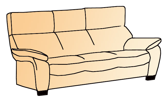 オーダーメイド ソファーカバー 肘付きタイプ ハイバック 特注 の画像