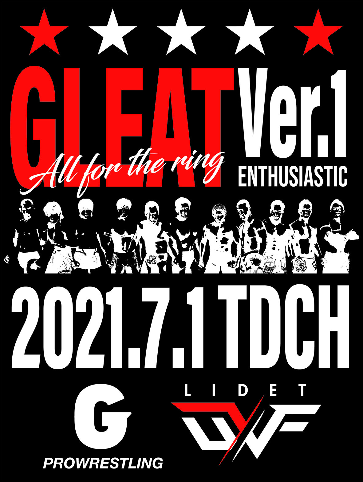 【再販】旗揚げ記念Tシャツ BLACK／7.1 GLEAT Ver.1 画像