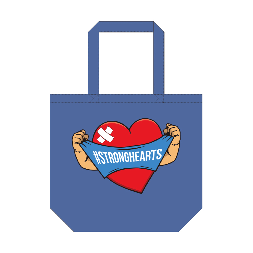 【初代ロゴ】#STRONGHEARTS トートバッグ/ BLUE画像