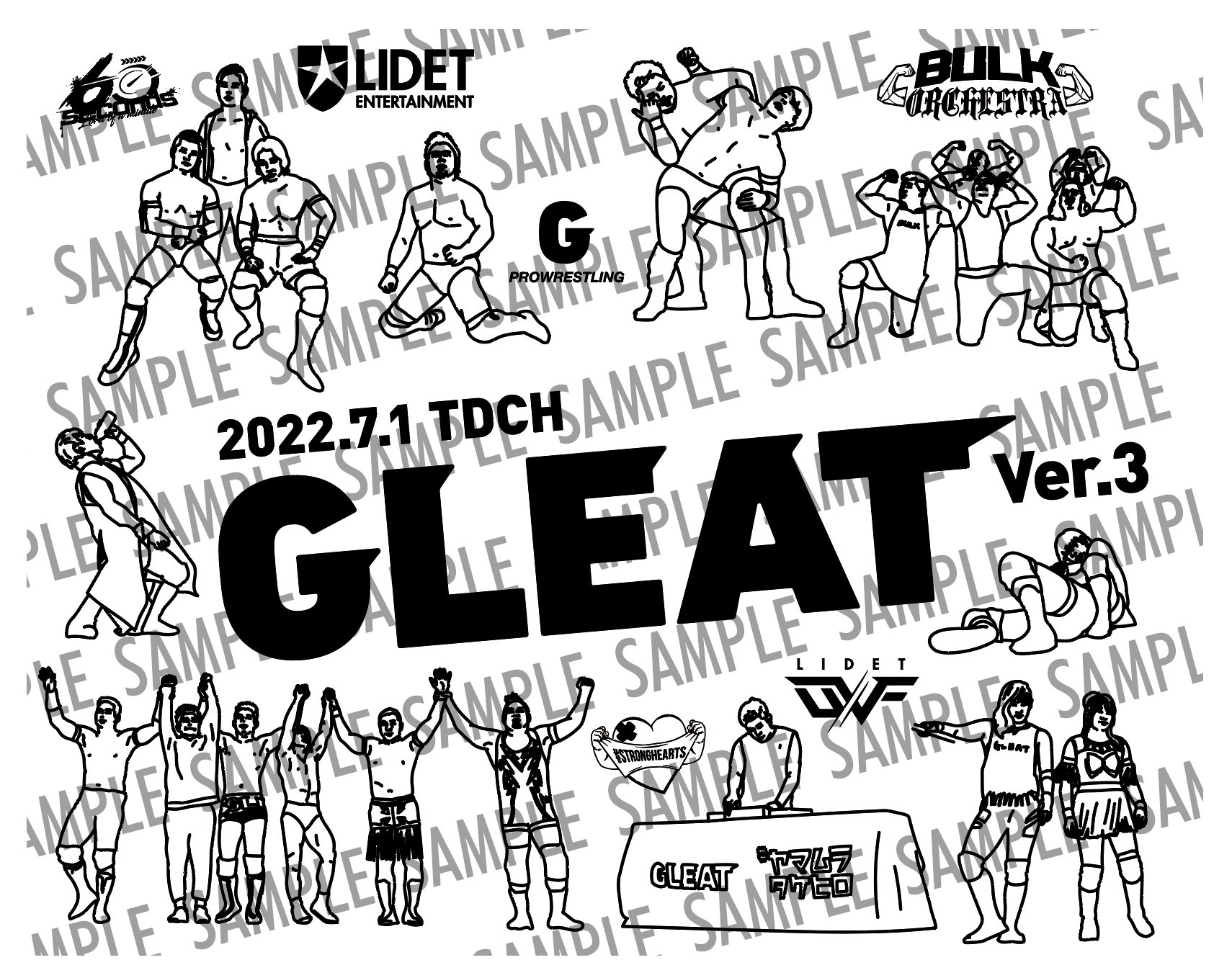ラスト1枚!【GLEAT Ver.3】イラスト大会記念Tシャツ / WHITE画像