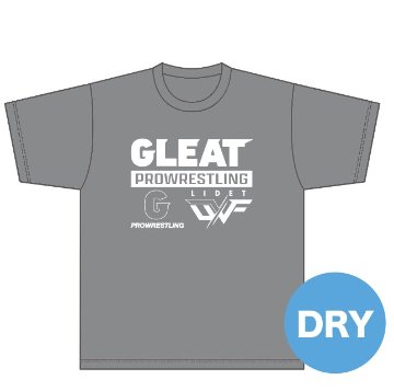 GLEAT ALL LOGO ドライTシャツ / GRAY画像