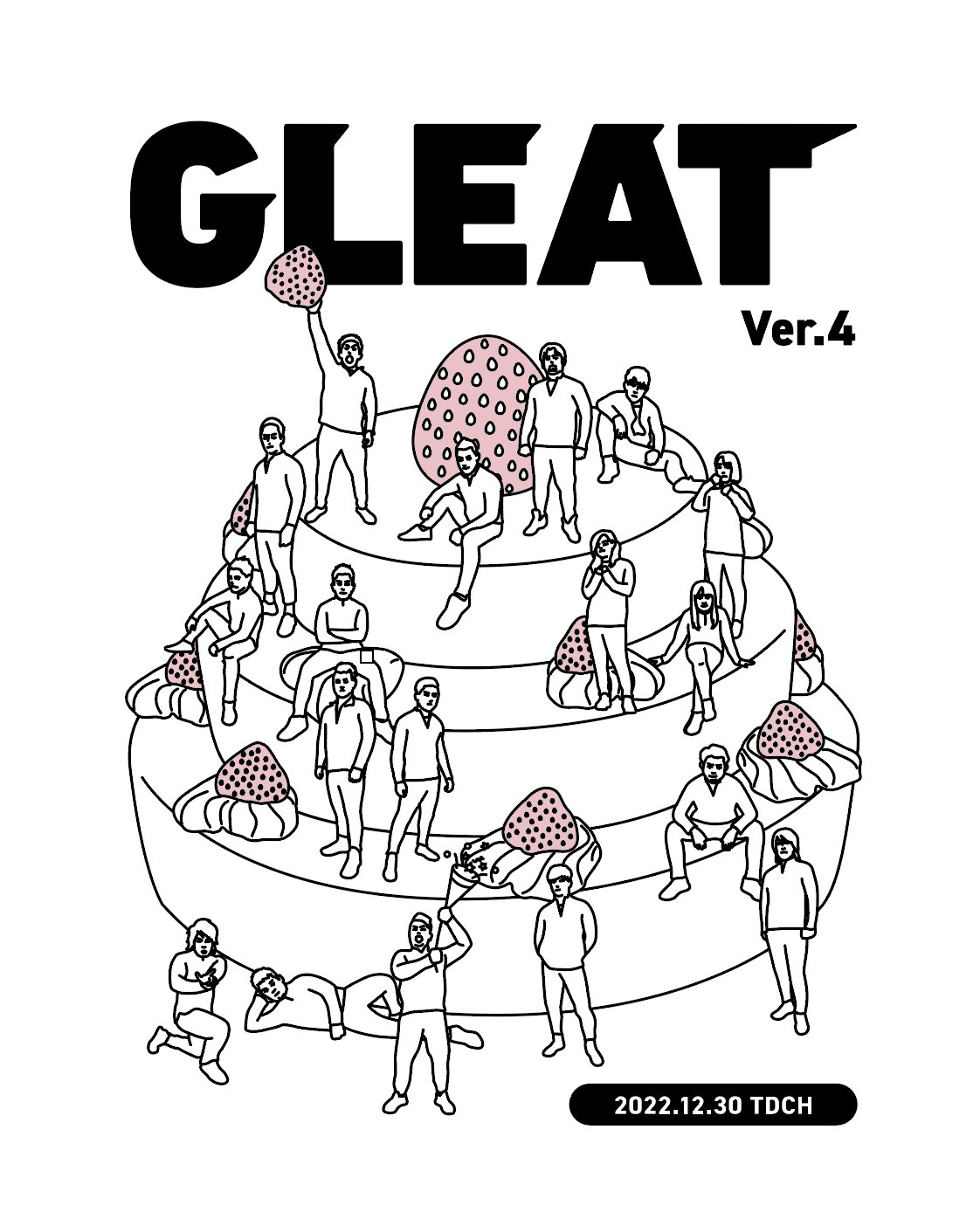 ＼選手イラスト／GLEAT Ver.4 大会記念Tシャツ/白画像