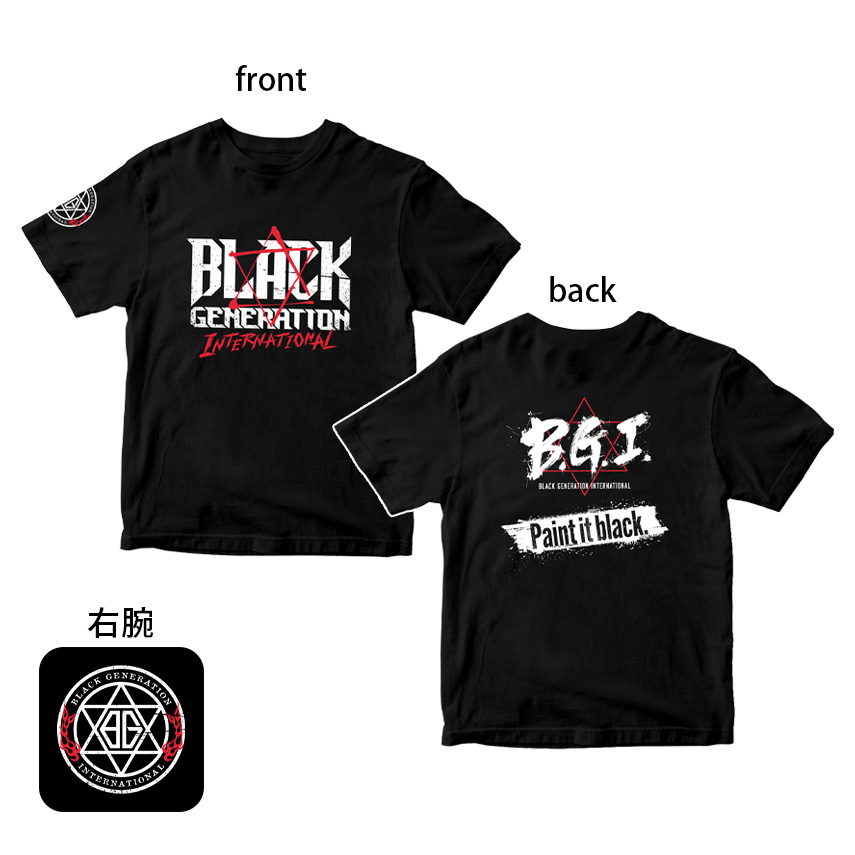B.G.I. LOGO Tシャツ/黒の画像