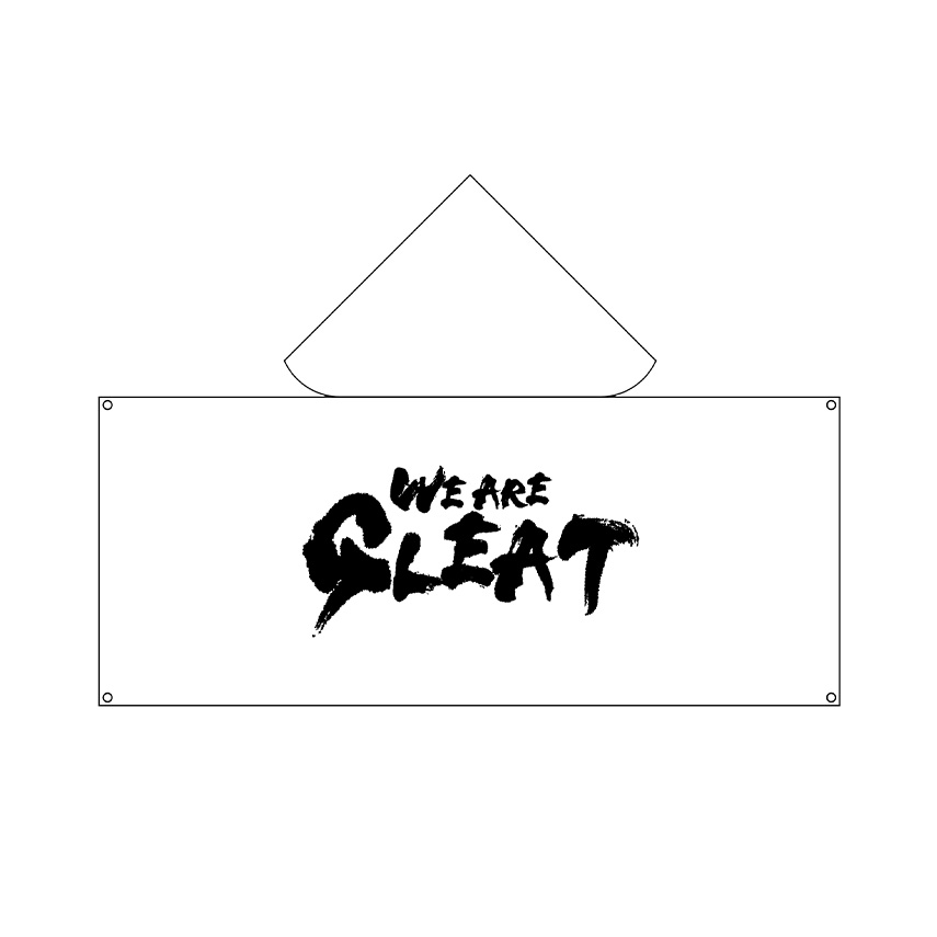 【45】WE ARE GLEAT フードタオル/白の画像