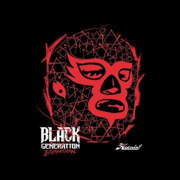 【コラボ】B.G.I.×HAOMING Tシャツ/BLACK画像