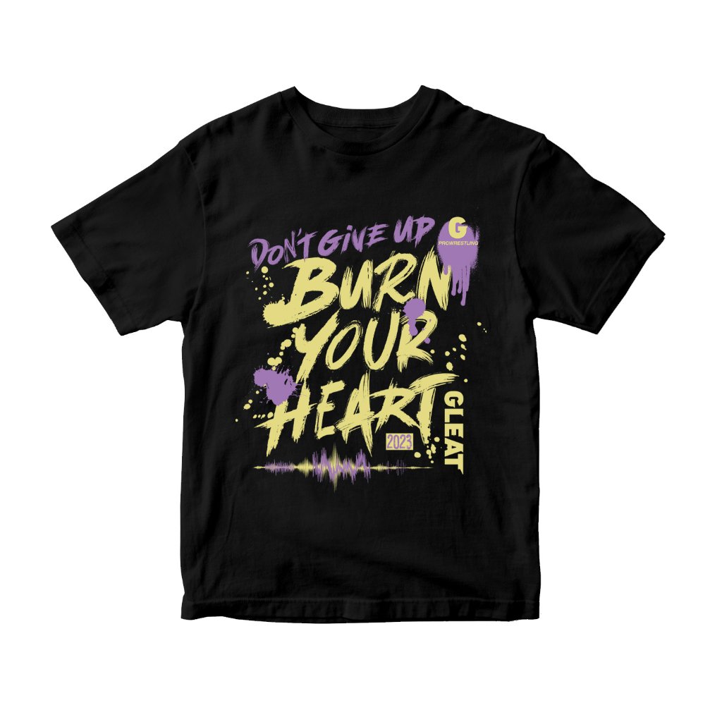 【46】BURN YOUR HEART 2023 Tシャツ/黒の画像