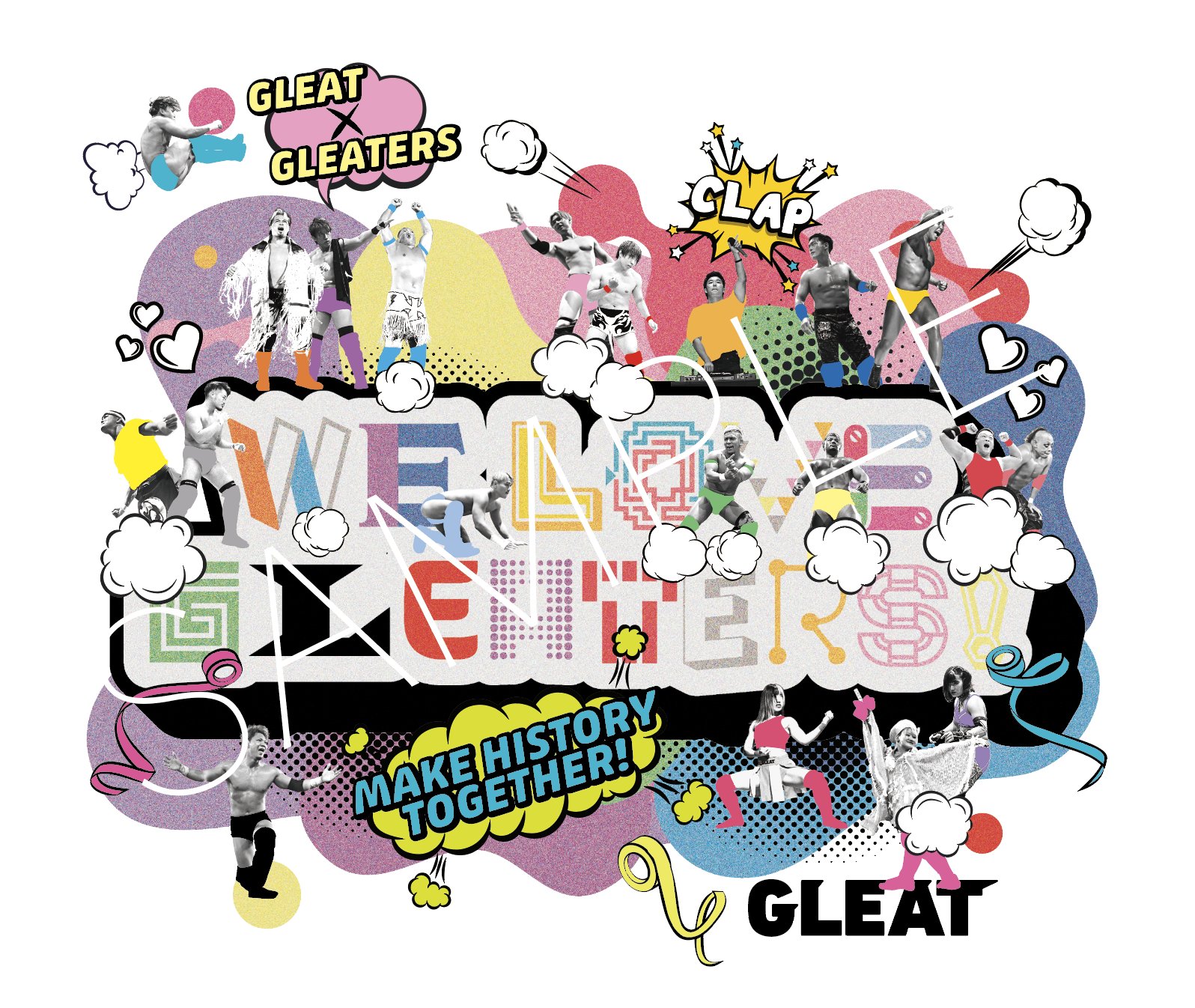 WE LOVE GLEATERS! Ver.2 Tシャツ / 白画像