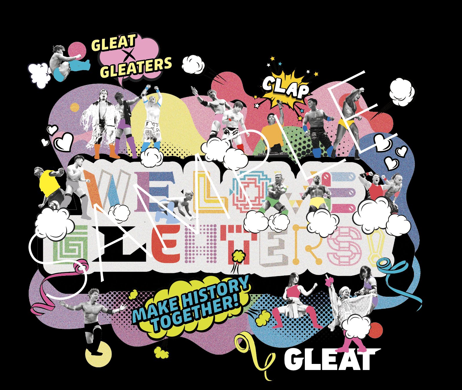 WE LOVE GLEATERS! Ver.2 ポケットレスパーカー / 黒画像