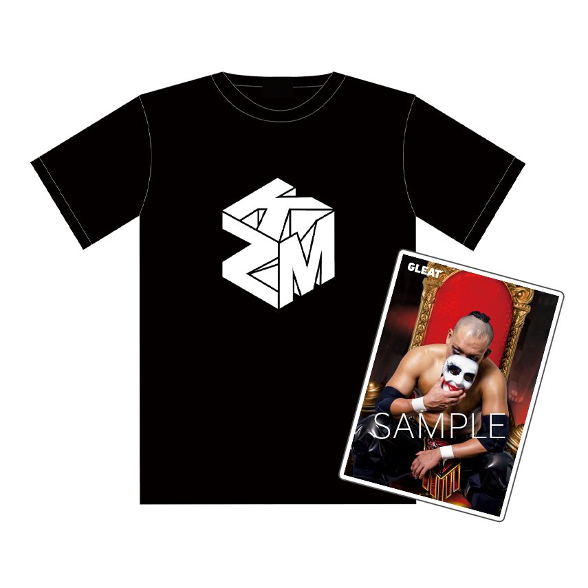 KAZMA SAKAMOTO> KZM BOX LOGO Tシャツ / 黒 [直筆サイン入り・A4 