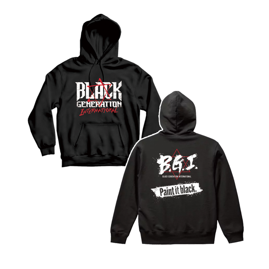 B.G.I. LOGO パーカー / 黒の画像