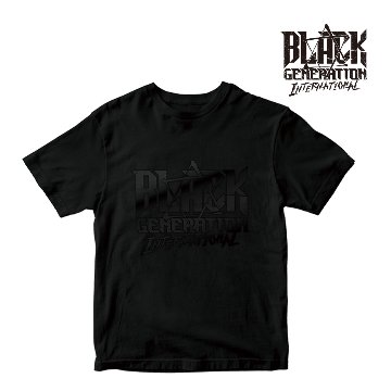 < Paint it black > B.G.I. black LOGO Tシャツ / 黒の画像