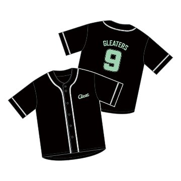 GLEAT Ver.9 大会記念 ベースボールシャツ / 黒(白ライン)画像