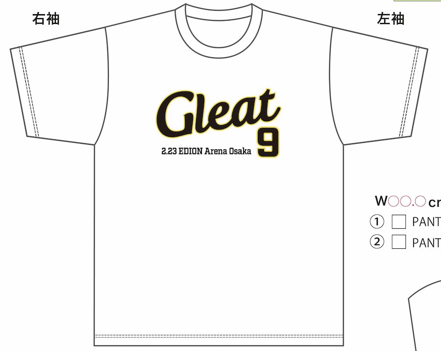 【48】GLEAT Ver.9 大会記念Tシャツ/白の画像
