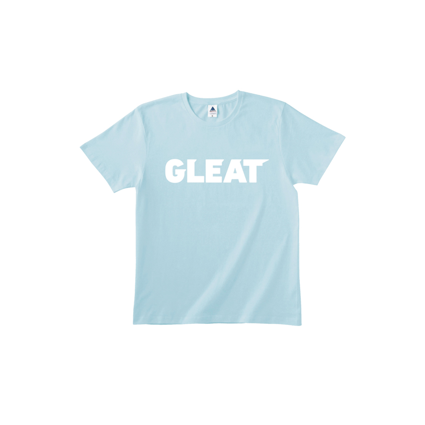 GLEAT LOGO 春色Tシャツ / BLUEの画像