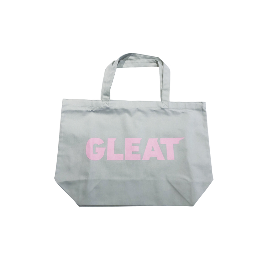 GLEAT ピンクLOGO トートバッグ  / グレーの画像