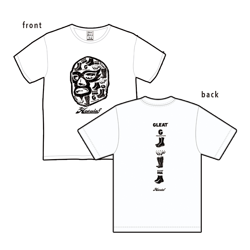 【40】bassicコラボ GLEAT×HAOMING Tシャツ/ WHITEの画像